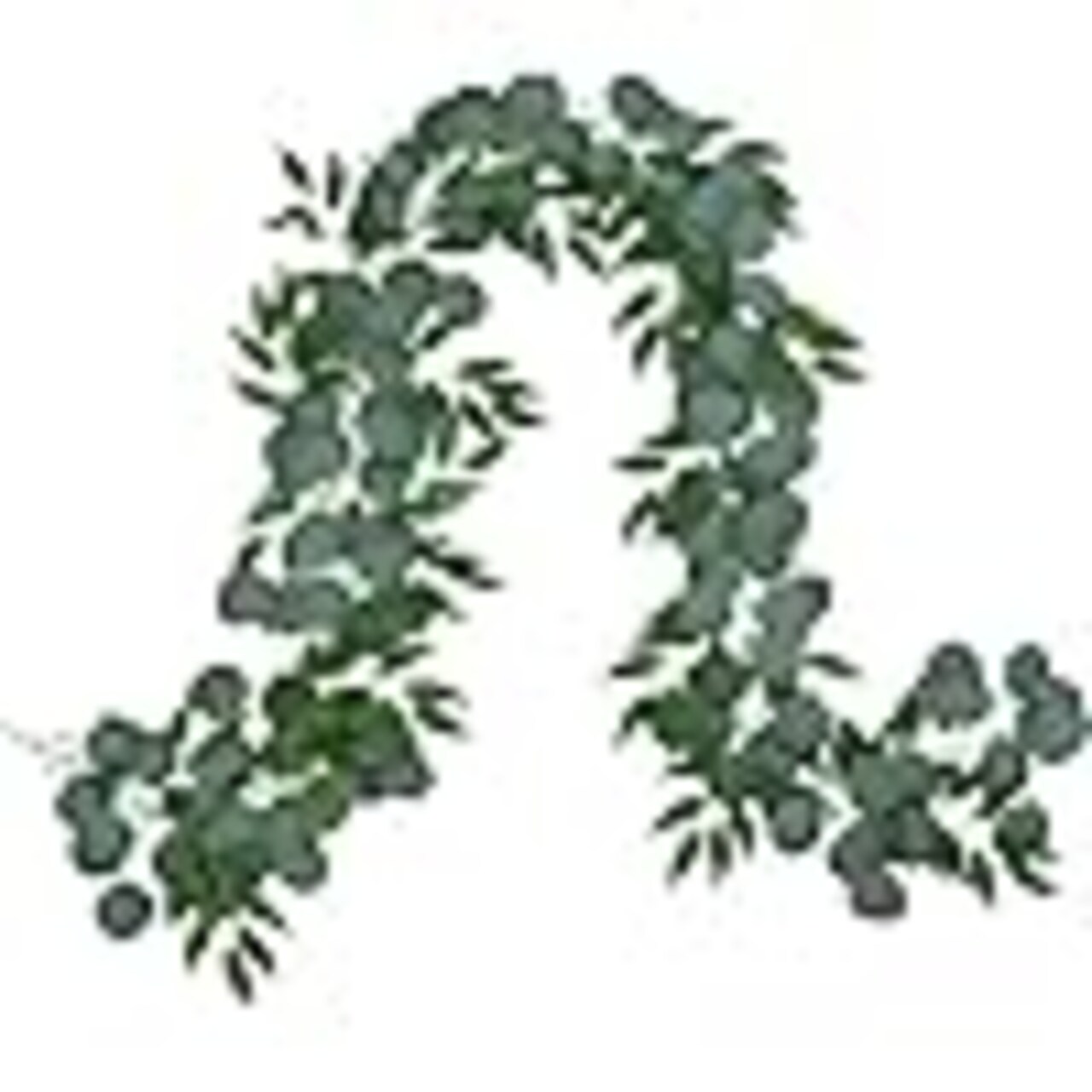 1 Pack 6.5 Ft Artificial Eucalyptus Garland with Black Leaves – Faux Black Foliage Vine for Thanksgiving, Halloween, Table Runner, Mantle & DIY Wall Decor (Black-1)